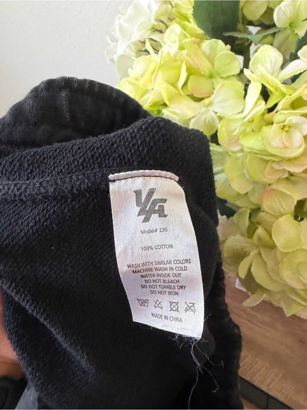 YoungLA M443 Black Washed Crewneck Sweatshirt and matching Joggers M430 - Picture 9 of 9